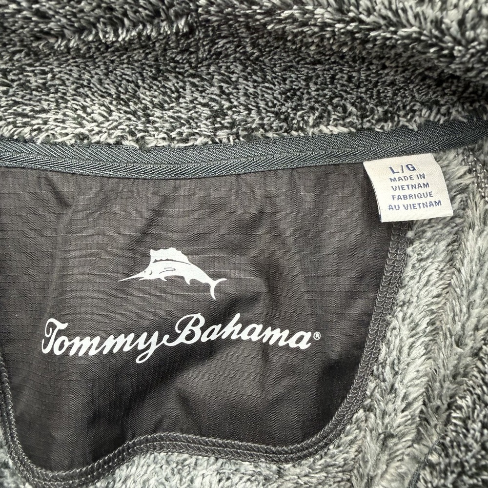 Tommy Bahama Cascade Cozy Fleece Vest Mens Large L Gray Full Zip Jacket ST226116 - Picture 5 of 9